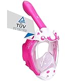 Khroom® Máscara completa de buceo con certificado TÜV CO2, modelo 2021, máscara de buceo para niños, máscara de buceo completa para esnórquel, diseño de unicornio