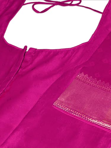 Image of Chandrakala Casual Blouses for Women Sarees,Readymade (B186-P)
