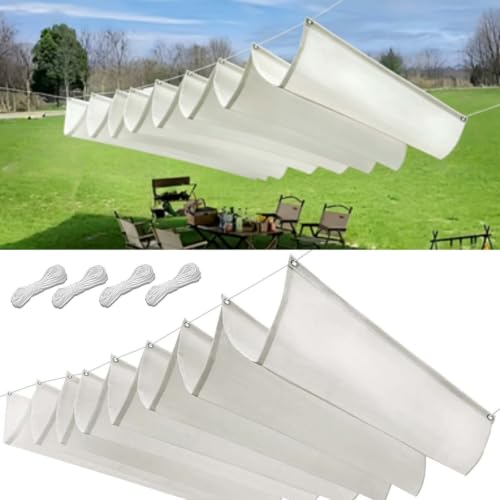 Toldo vela de sombra 60x500 protector solar exterior impermeable blanco 2