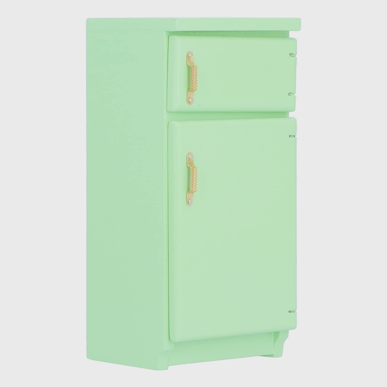 Healifty Mini Frigorifero In Legno Scala 1:12, Mobile In Miniatura Per Bambole, Cucine Giocattolo, Bianco, Accessorio Casa Delle Bambole