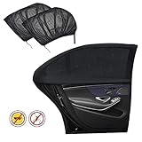 【Protección UV】 Máxima protección para sus hijos y mascotas contra los rayos UV. Nuestras sombrillas de malla doble para autos para bebés de alta calidad pueden bloquear una gran cantidad de luz solar