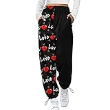 min-bmao Damen Lang Sporthose Jogginghose mit Reißverschlusstasche Französische Terry Jogger-Hose Yogahose Freizeithosen Traininghose Sweathose