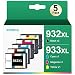 Produktbild KEENKLE 932XL 933XL Druckerpatronen Kompatible für HP 932 XL 933 XL Druckerpatronen Multipack OfficeJet 6600 7510 6700 7110 7610 7612 6100 (5er-Pack, 2 Schwarz/1 Cyan/1 Magenta/1 Gelb)