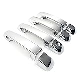 Door Handle Covers Trim Compatible with Toyota 4Runner 4WD N280 Prado J150 2010-2022 2017 2018 2019 2020 2021 Car Styling Accessories Exterior Door Handles Chrome With Smart Key Holes 8PCS ABS