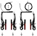 RUJOI Bike V Brake kit V Type,110mm Bicycle V-Brake Caliper, Bike Brake Pads Set, for MTB, Road Bike,BMX,E Bike