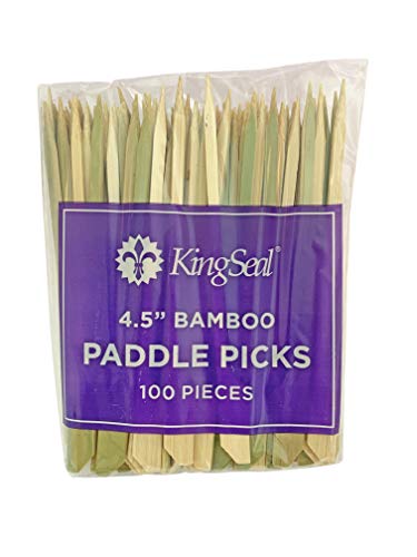 Bambou paddle picks Kingseal 4.5 inches pique apéritif bois écologique