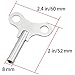 Ruiwaer Clock Winding Key Wood Clock Key Metal Clock Key Sturdy Clock Tool Winding Chain Repair Tool Clock Accessories, Silver