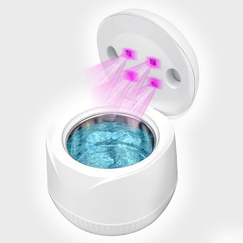Pulitore Ultrasonico U-V per Dentiere - Macchina Ultrasonica per Allineatori, Paradenti, Apparecchi,...