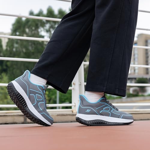 Image of QAUPPE Womens Walking Shoes with Arch Support Wide Orthotic Athletic Sneakers Plantar Fasciitis Tennis for Heel and Foot Pain Relief