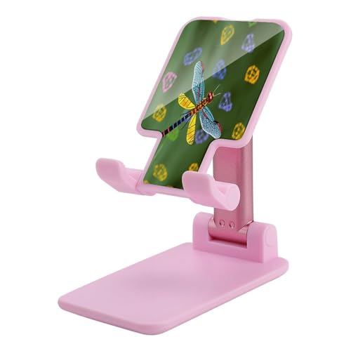 Support de téléphone portable pliable pour bureau réglable coloré motif libellule