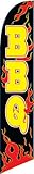 BBQ Flames Black/Yellow Swooper Feather Flag