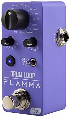 FLAMMA FC01 Drum Machine Phrase Loop Pedal 16 Drum Groove 20 Minutes Looper Capacity Tap Tempo
