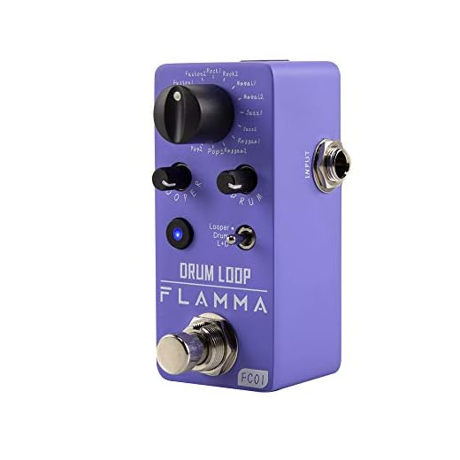 FLAMMA FC01 Drum Machine Phrase Loop Pedal 16 Drum Groove 20 Minutes Looper Capacity Tap Tempo
