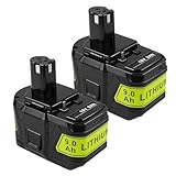 Fancy Buying 9.0 Ah Battery for Ryobi 18V Battery for Ryobi ONE+P102 P103 P105 P107 P108 P109 P122 Cordless Tool Battery [2Pack] (2 Pack)