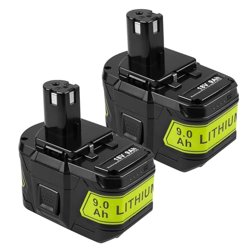 Fancy Buying 9.0 Ah Battery for Ryobi 18V Battery for Ryobi ONE+P102 P103 P105 P107 P108 P109 P122 Cordless Tool Battery [2Pack] (2 Pack)