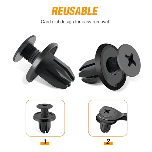 Image of GOOACC 130PCS Body Interior and Exterior Retainer Fastener Clip Rocker Moulding Clip W /Sealer for Mini Cooper 51-71-7-127-742 07-13-1-480-419 BMW Lawson Clip Lizard