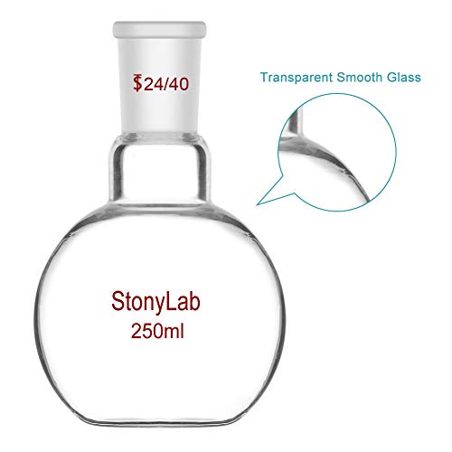 Stonylab US-FBF-1NECK-GLASS-250ML Glass 250Ml Heavy Wall Single Neck Flat Bottom Boiling Flask thumb #3