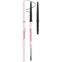 Dezone Double-Ended Gel Eyeliner Pencil, Waterproof, Smudge-Proof, with Replacement Cartridge, Sesame Black J01, S