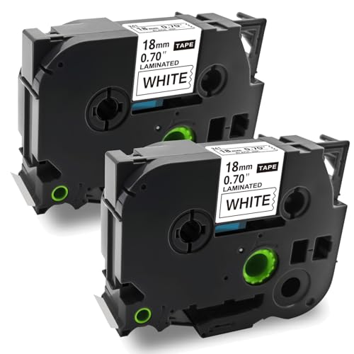 HeeMee Tze�e�[�v �݊��i �u���U�[�p 18mm���yTze-241�E���n�������E2�Z�b�g�z8m�� �s�[�^�b�`�e�[�v P-touch ���~�l�[�g�e�[�v �h�� ���S�� �����O�V�[�� �����p�i�iTze-241�E2�j