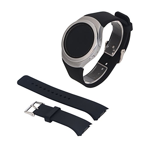 Replacement for Samsung Gear S2 Watch Band -Soft Silicone Sport Replacement Band for Samsung Gear S2 Smart Watch SM-R720 SM-R730 Version Only Black