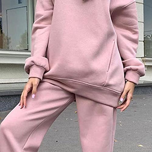 segolike Sweatsuits de Treinos Femininos Conjunto Casual Moletom Moletom E Moletom Jogging , Rosa m.