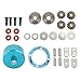 Diff Set Spiral Front Rear Replacement, Aluminium Alloy for ARRMA 1/7 1/8 Series Remote Controll Vehicle Parts (Blue)