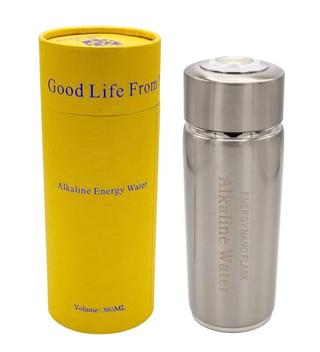 NanoPure Alkaline Water Bottle Twin Filter Ionizer Flask – Portable Stainless Steel Energy Cup for Healthy Hydration, Natural Mineral Filtration, On-the-Go Use