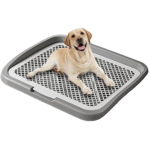 ChoyClit犬トイレ大型犬用平板ハイフェンス飛沫防止犬用小便器 (47*37cm,グレー)