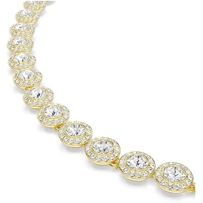 Swarovski Una Angelic set, Set (3), Round cut, Clear, Gold-tone Finish