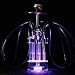 NewBeeclassic 4 Hose LED Hookah Set for Large Parties, Modern Fountain Design Shisha Kit Glass Hookah Set with Everything for Indoor/Outdoor Great Smoking