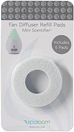 SpaRoom Mini Scentifier Essential Oil Fan Diffuser Refill Pads, Pack of 6