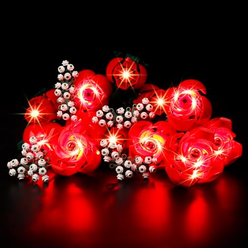 Kyglaring LED Light Kit for Lego Icons Roses Bouquet 2024 Building Set, Bouquet of Roses Lighting Kit Designed for Lego 10328 Botanical Collection, Gift for Valentine's Day No Model-Standard Version