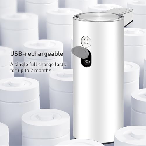 EKO Aroma Touchless Automatic Soap Dispenser for Bathroom and Kitchen, Liquid Hand Soap Dispenser, Water-Resistant and Rechargeable, 9 fl oz (White) by EKO - Image 6