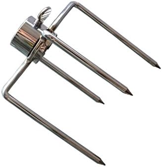 Onlyfire 6003 Grill Rotisserie Meat Forks, Fits 12 MM hexagon & 10 MM and 8 MM square Spit Rods