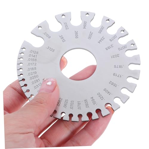 GLEAVI 2 piezas de calibrador de alambre de acero inoxidable para medir espesores con precisión, diseño ergonómico para mediciones exactas en metalurgia miniatura 7