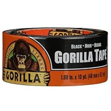 Gorilla Gorilla Tape, 3" Core, 1.88" x 10 yds, Black