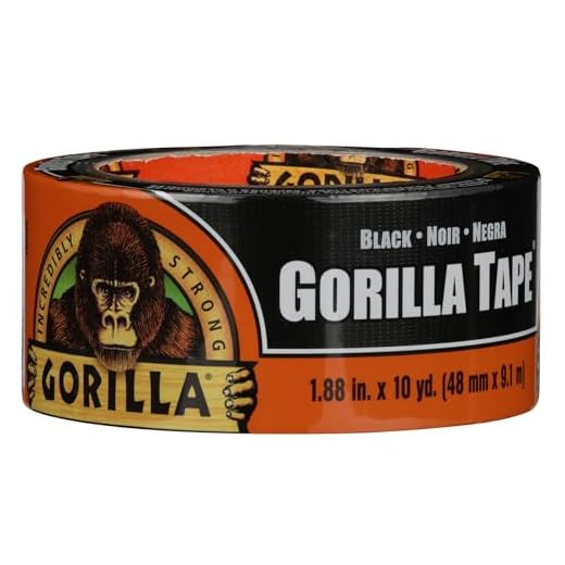 Gorilla Gorilla Tape, 3" Core, 1.88" x 10 yds, Black