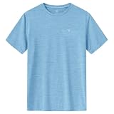 [YSENTO] トレーニングシャツ 半袖Tシャツ メンズ 丸首 軽量 スポーツウェア ジム 筋トレ カジュアル トップス 反射テープ 4wayストレッチ ラッシュガード 吸汗速乾 アウトドアウエア ブルー03 4XL