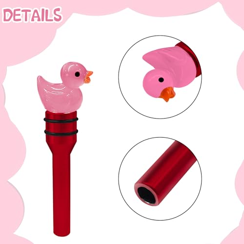 xbrtaia Cute Duck Car Door Lock Knobs,4 pcs Red Car Door Lift Bolt Auto Inner Door Pull Pins,Cute Car Decoration Suitable for Most Vehicles.