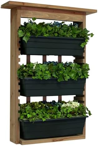 Algreen 34002 Garden View, Vertical Living Wall Planter , Brown