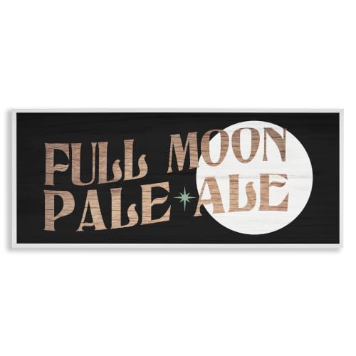 Rustic Moon Halloween Sign, 13 x 30 Inch Framed Giclée Print
