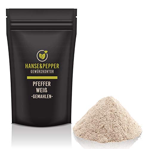 250g Pfeffer Weiß gemahlen Pulver natürlich vom Hanse&Pepper Gewürzkontor - Gourmet Serie