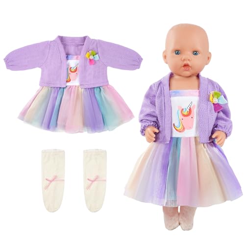 Aolso Vêtements de poupée, pour poupée de 14-18 Pouces 35-45 cm, vêtements de poupée, Poupée Habit Tenue Poupéeavec 1 Cintre, poupée Nouvellement née,Fille,...