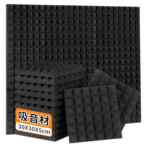 吸音材 高密度28kg/m³ 防音材 5cm極厚 防音シート 30x30x5cm