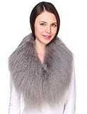 INHALT DES PAKETS – 1 Damen Kragenschal aus warmer echter mongolischer Lammwolle, ein individueller Pompon-Schlüsselanhänger als Geschenk und eine 365-tägige volle Garantie, damit du dir der hohen Qualität deines Produkts sicher sein kannst
