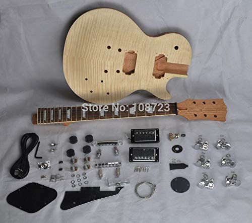 NEW 6 STRING MAHOGANY SOLID BODY LP STYLE ELECTRIC GUITAR BUILDER KIT