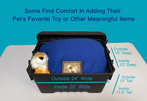 Final Journey Pet Casket (Black) - Pet Casket For Backyard Pet Burial With Latching Lid - For Cats, Toy Breed Dogs Or Other Small Animals - Protects From Predatory Animals After Burial - Relocatable #TOP7