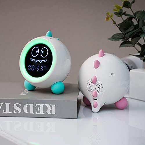Kids Alarm Clock, Toddler Sleep Training Clock with Night Lights, Sound Machine, Time to Wake Grow Clock for Children (Green)