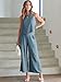 ANRABESS Women's Summer 2 Piece Outfits Sleeveless Crop Top Capri Wide Leg Pants Jumpsuit Casual Linen Lounge Matching Sets Beach Travel 2025 Trendy Clothes Gray Blue Small