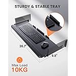 ErGear Electric Standing Desk with Keyboard Tray, 55x28 Inches Adjustable Height Sit Stand Up Desk, Home Office Desk Computer Workstation, Black - Image 5